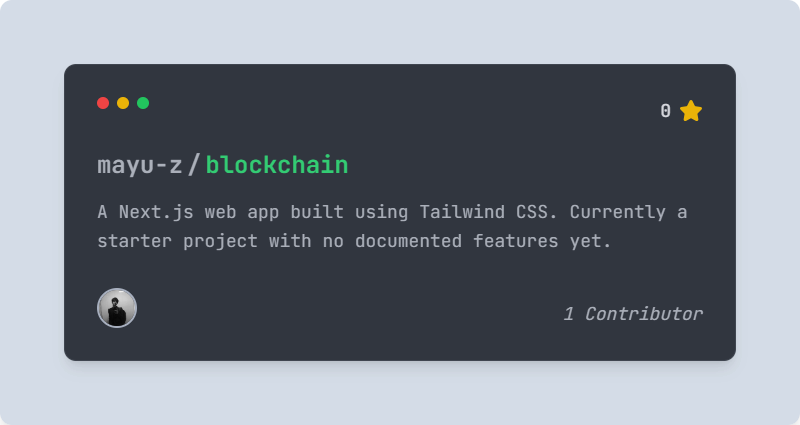 blockchain GitHub repository