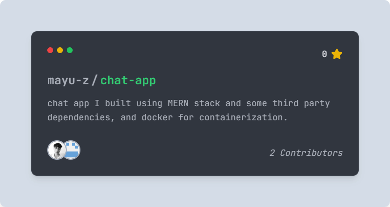 chat-app GitHub repository