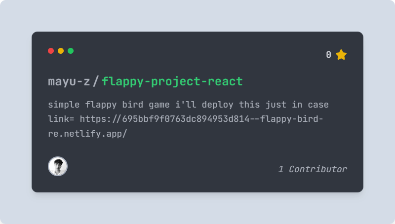 flappy-project-react GitHub repository