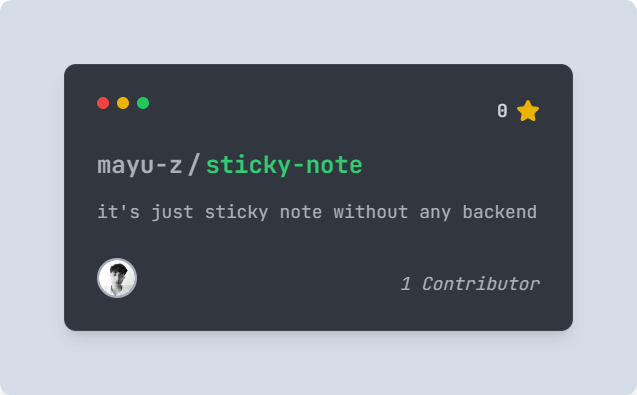 sticky-note GitHub repository